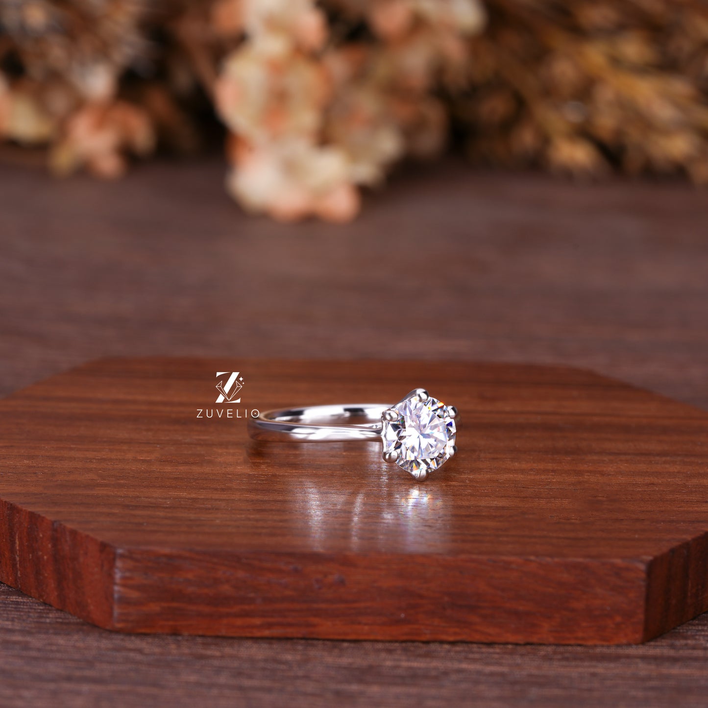 Round Cathedral Solitaire Ring