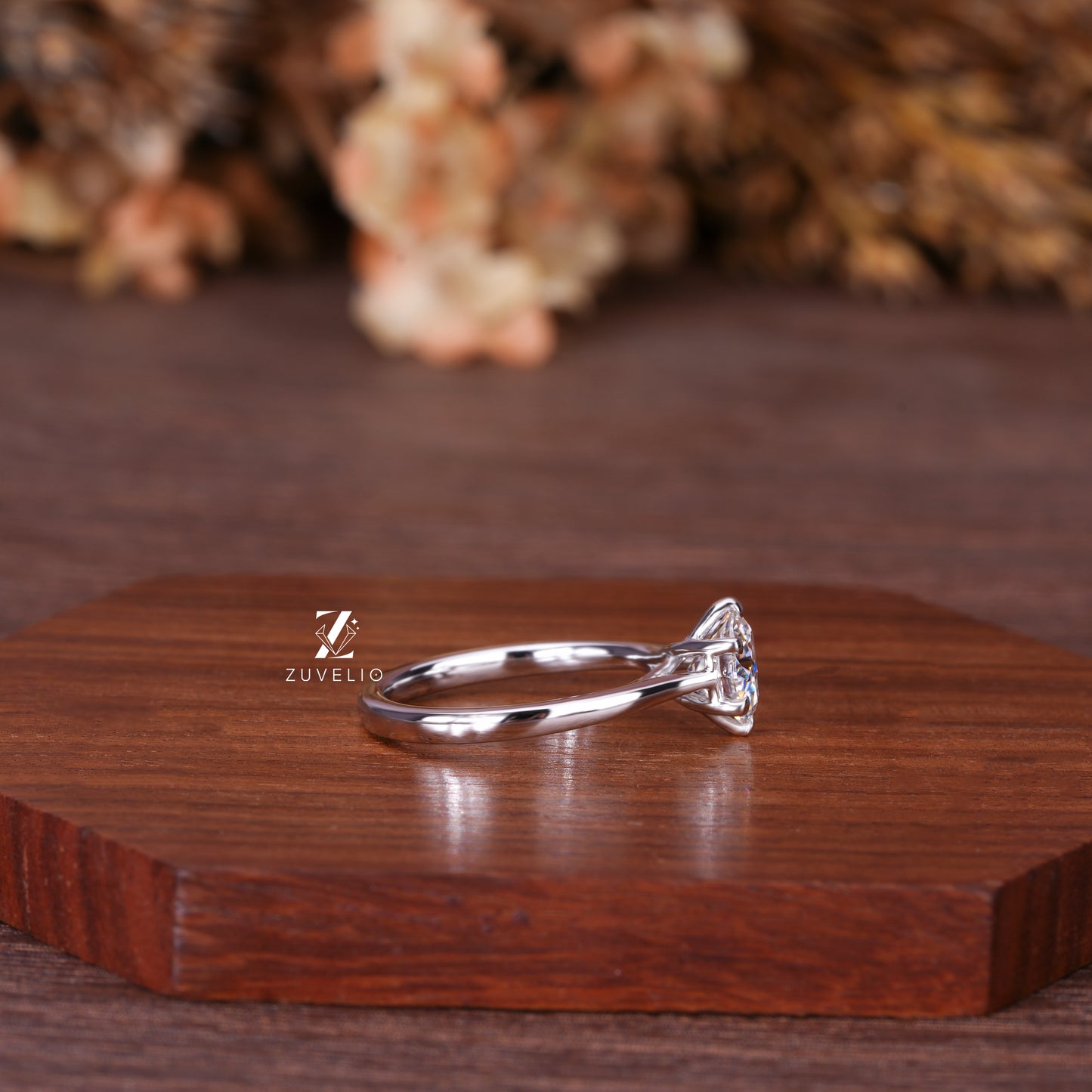 Round Cathedral Solitaire Ring