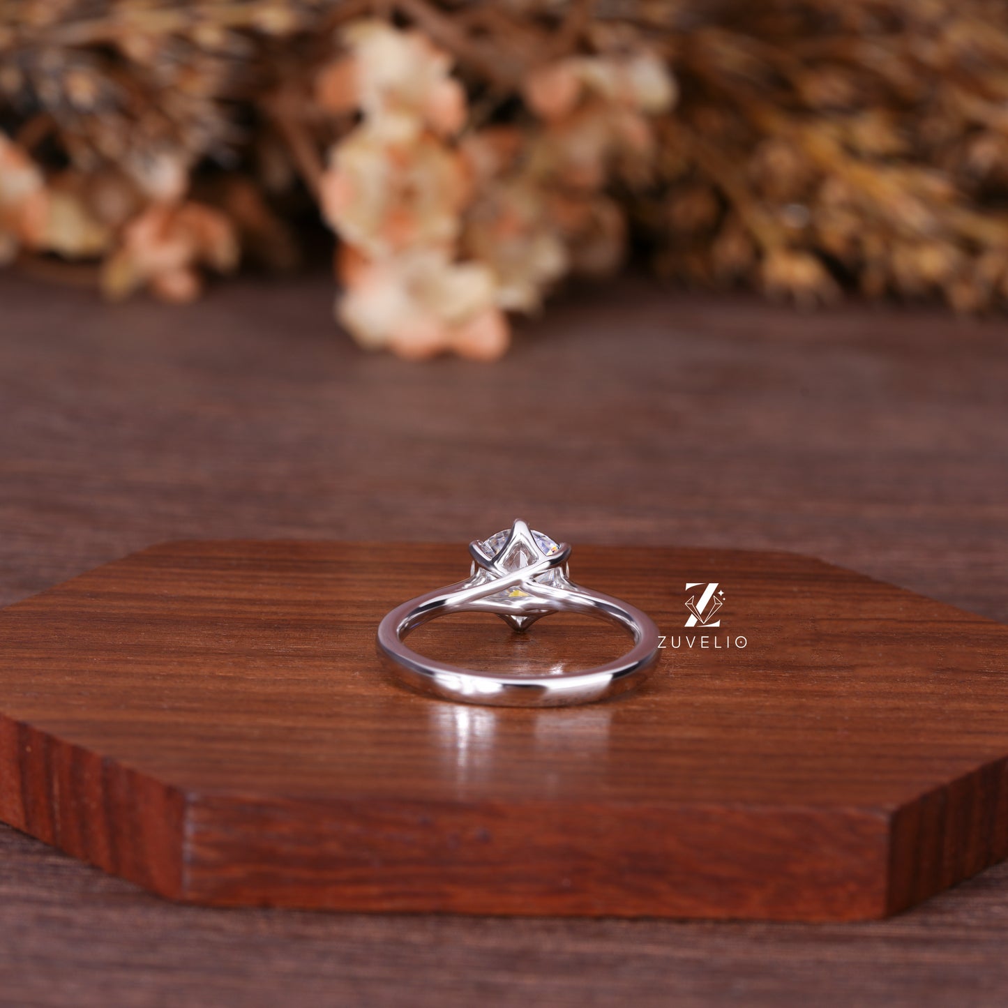 Round Cathedral Solitaire Ring
