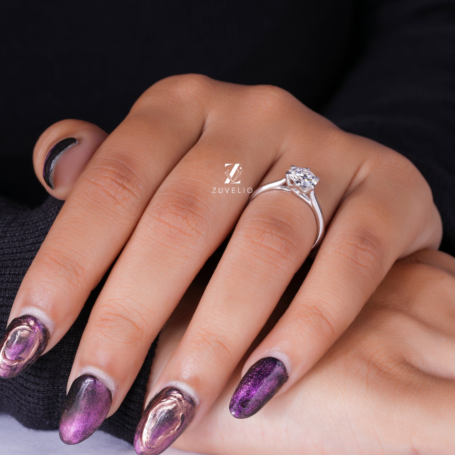 Round Cathedral Solitaire Ring