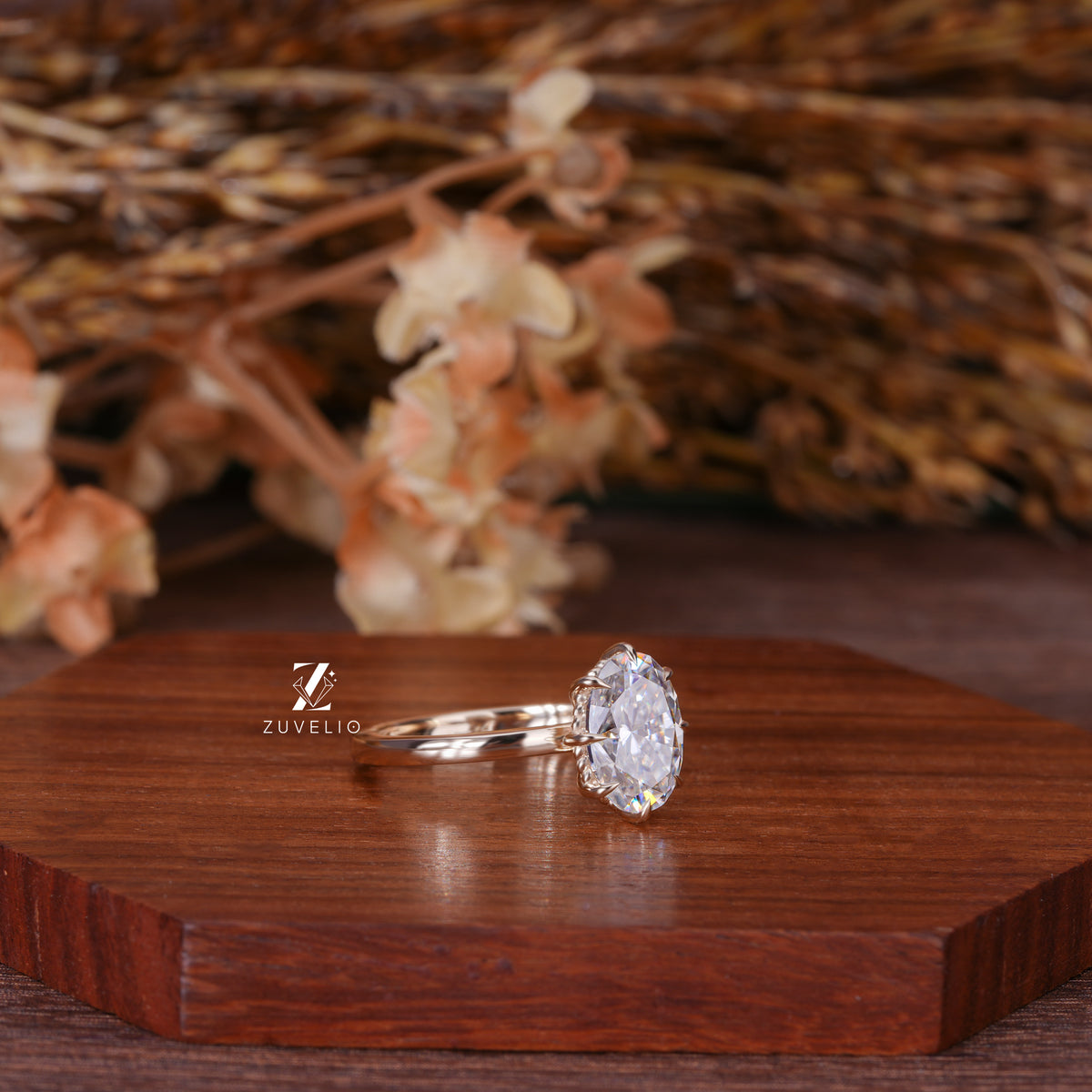 Oval Spiral Gallery Ring