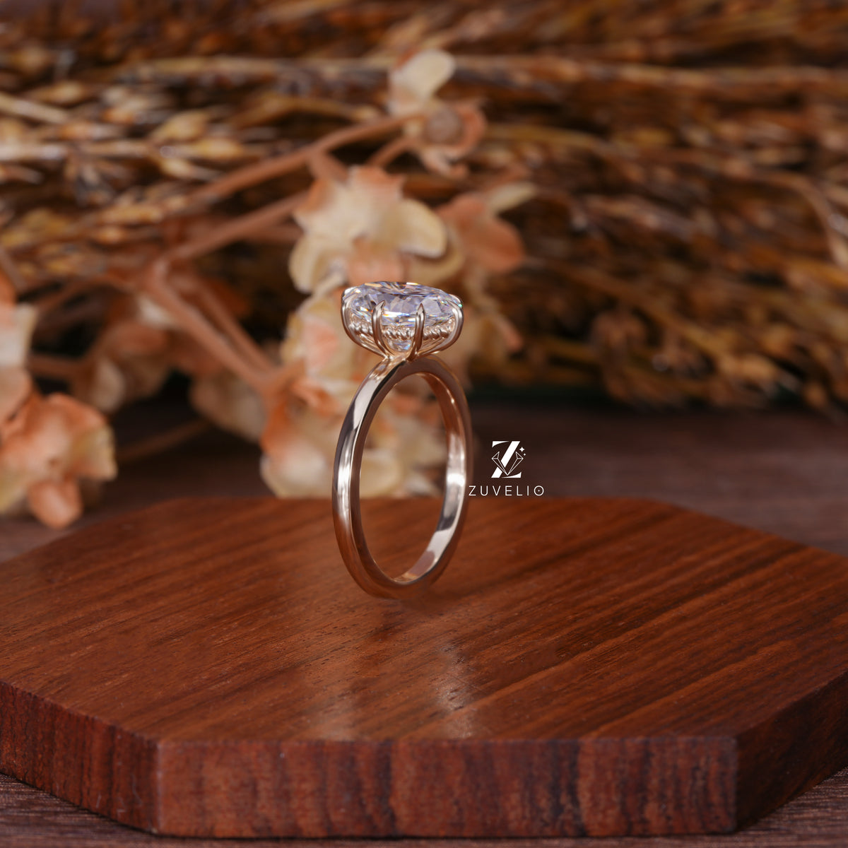 Oval Spiral Gallery Ring