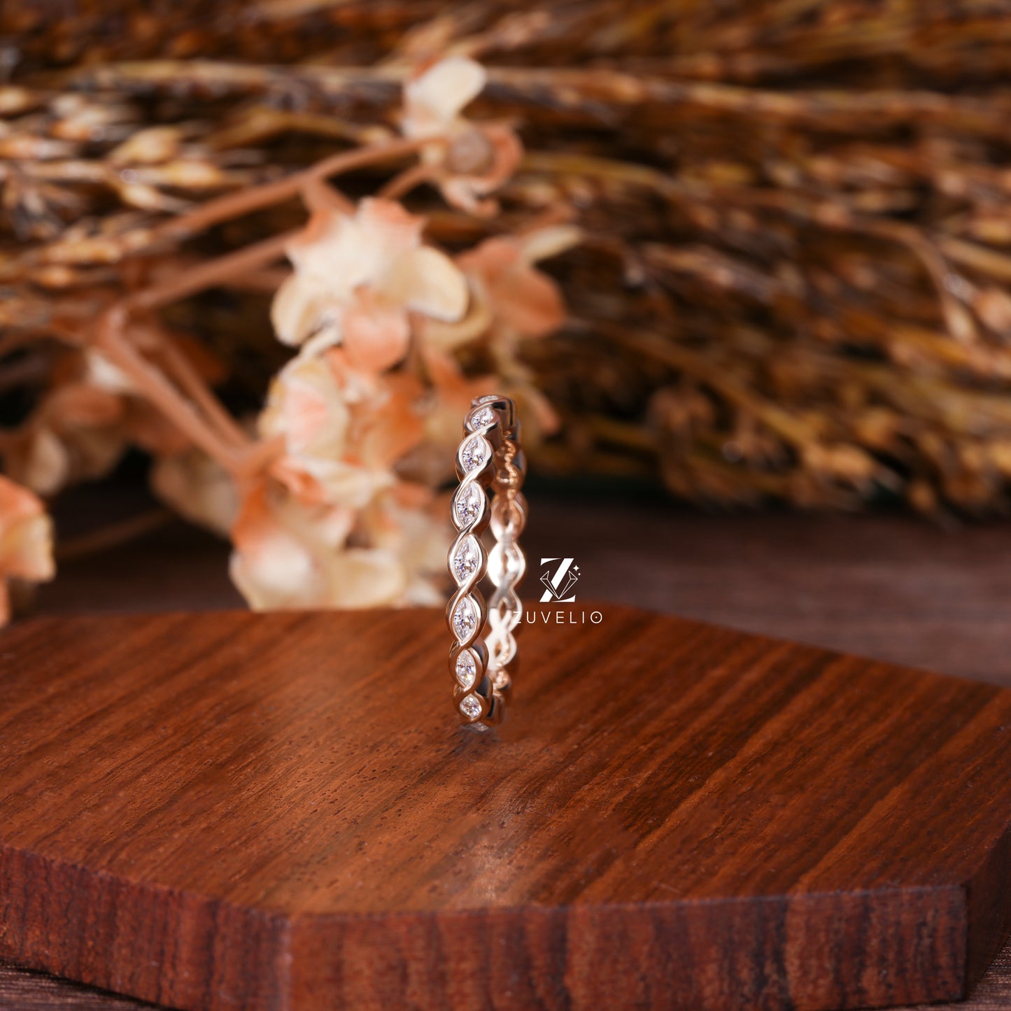 Marquise Moissanite Eternity Band