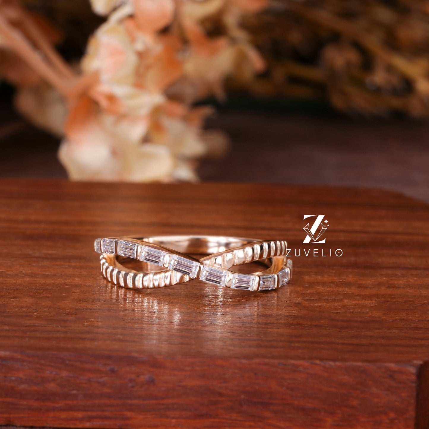 Infinity Moissanite Wedding Band