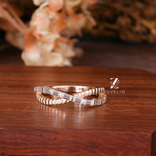 Infinity Moissanite Wedding Band
