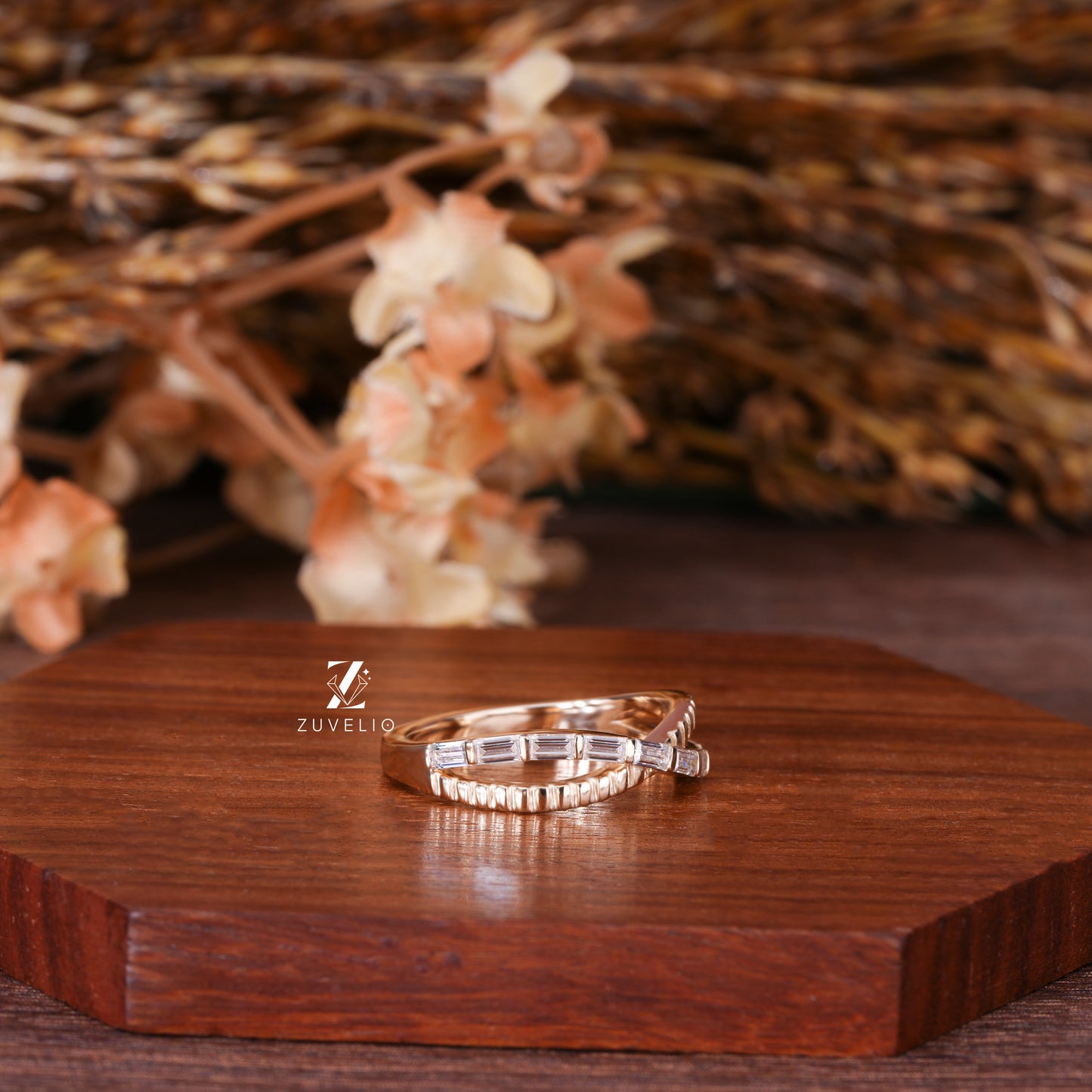Infinity Moissanite Wedding Band