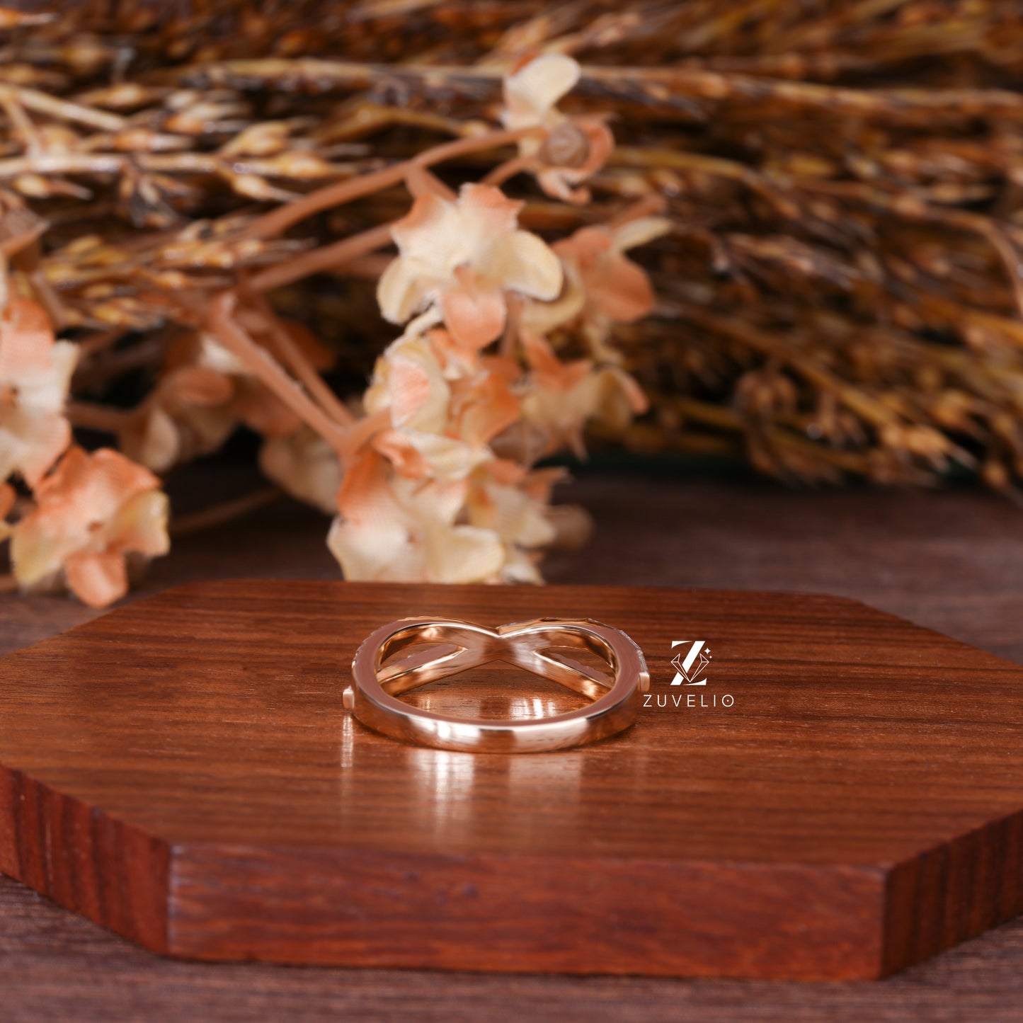Infinity Moissanite Wedding Band