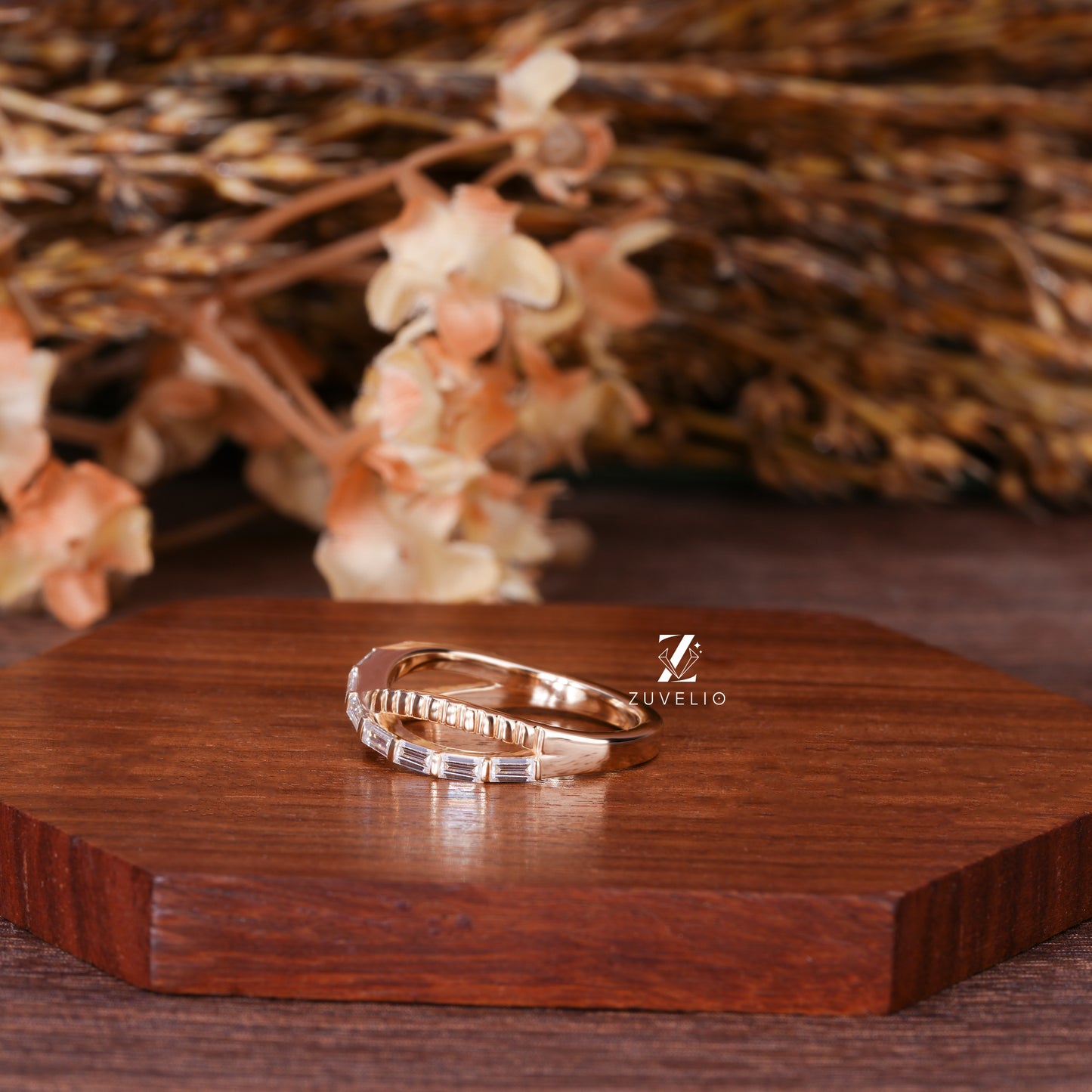 Infinity Moissanite Wedding Band