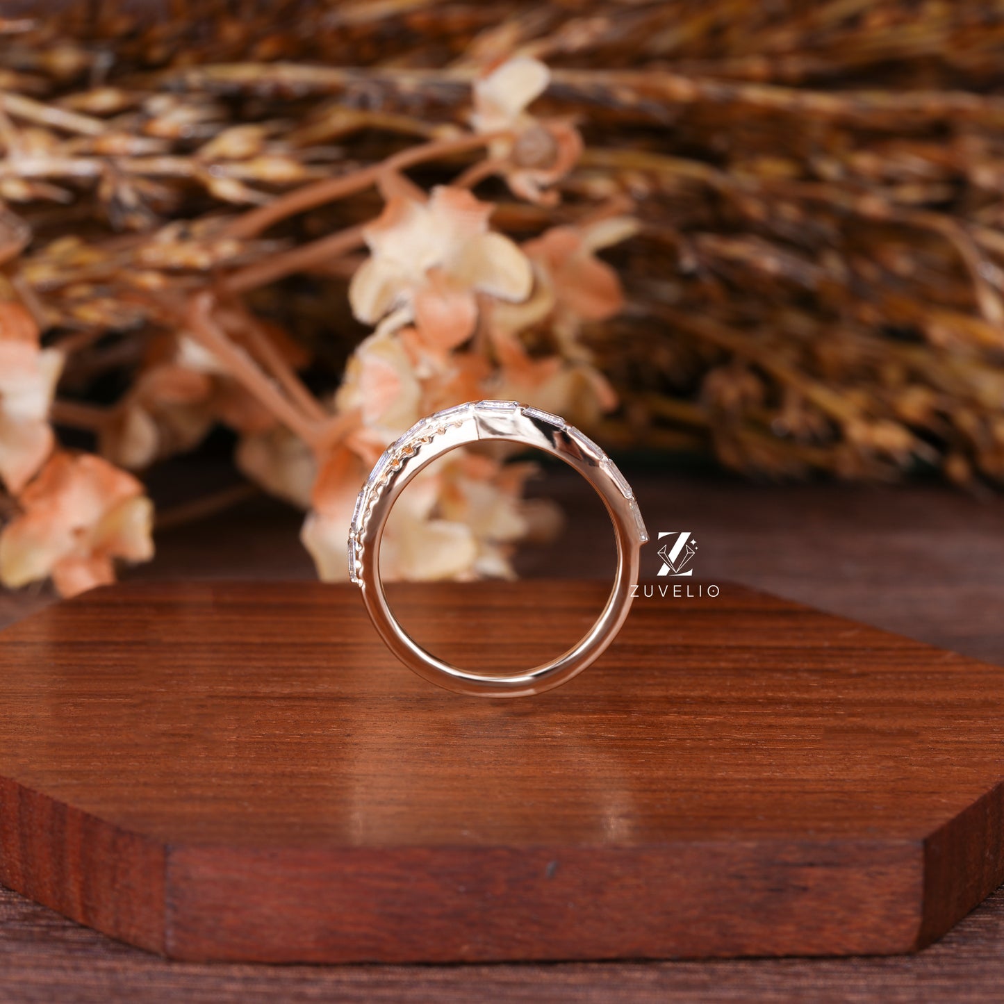 Infinity Moissanite Wedding Band
