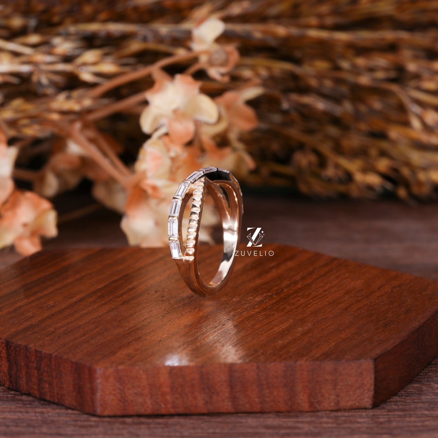 Infinity Moissanite Wedding Band
