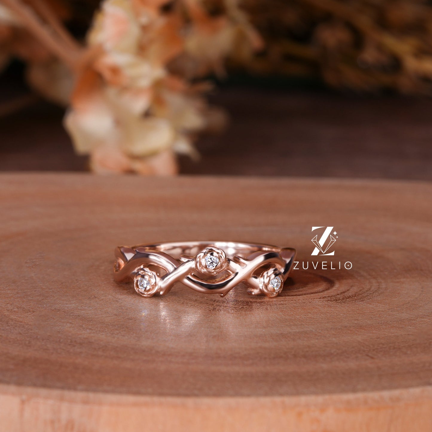 Nature Inspired Moissanite Band