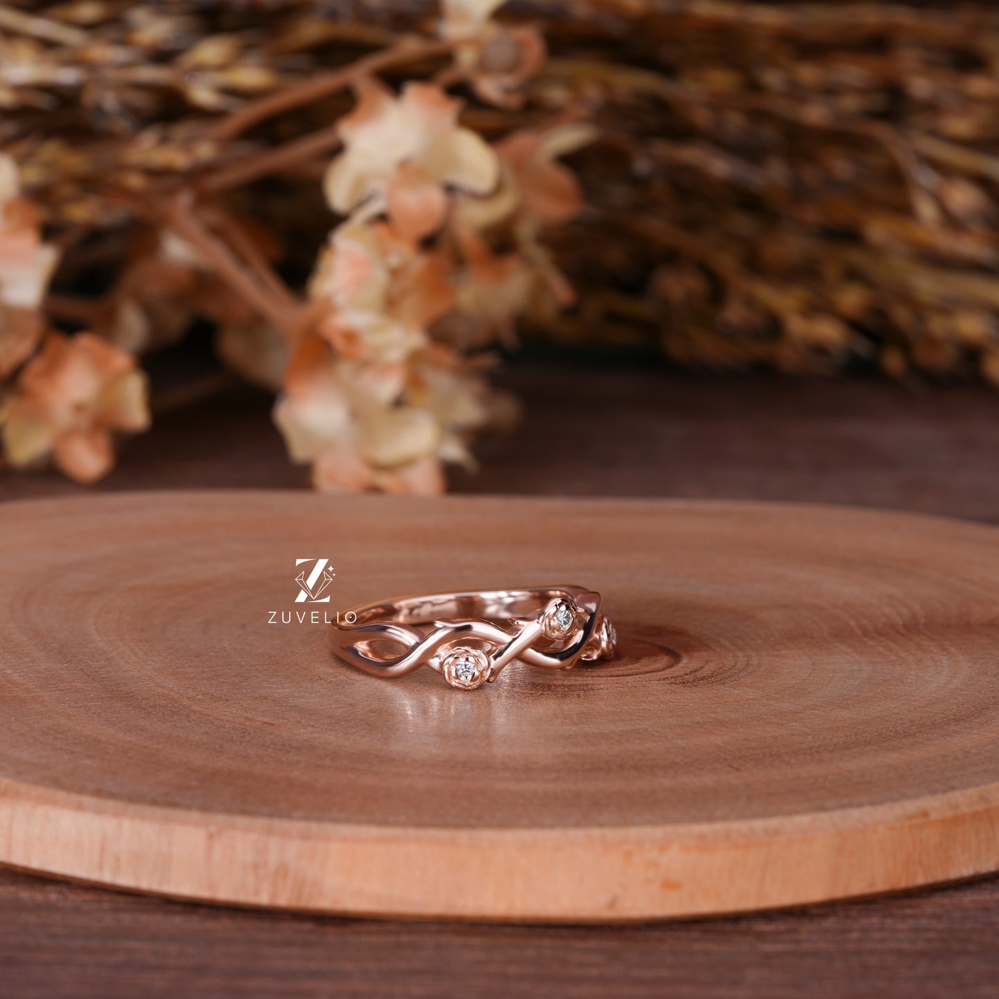 Nature Inspired Moissanite Band