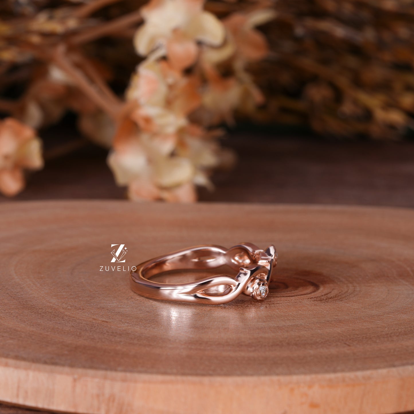 Nature Inspired Moissanite Band