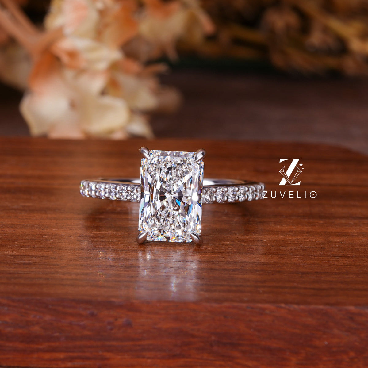 Radiant Hidden Halo Ring