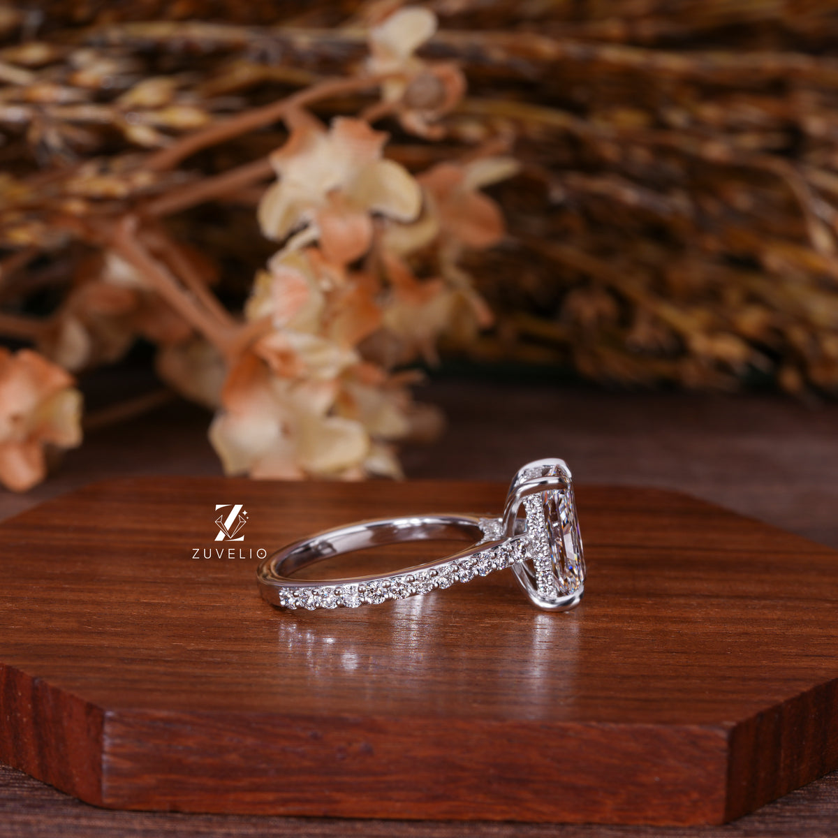 Radiant Hidden Halo Ring