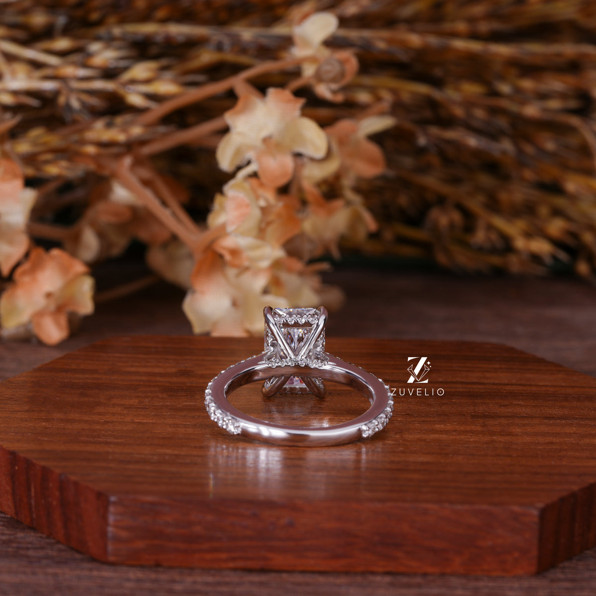 Radiant Hidden Halo Ring