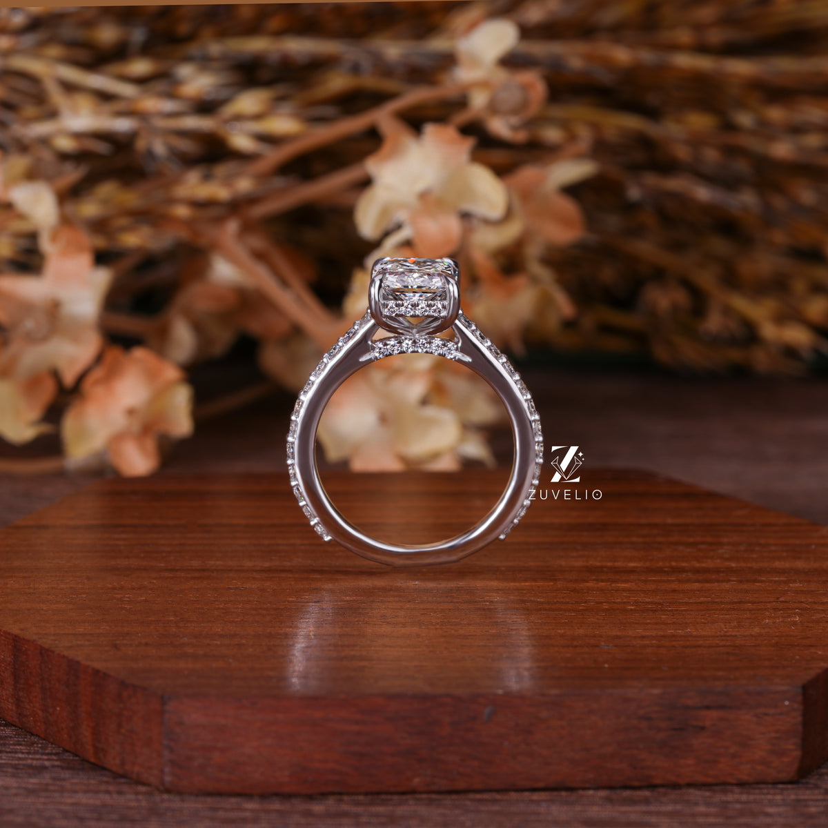 Radiant Hidden Halo Ring