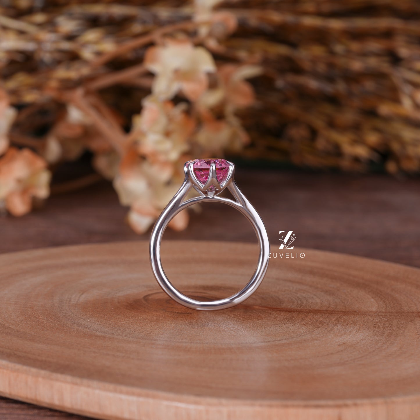 Pink Oval Sapphire Ring