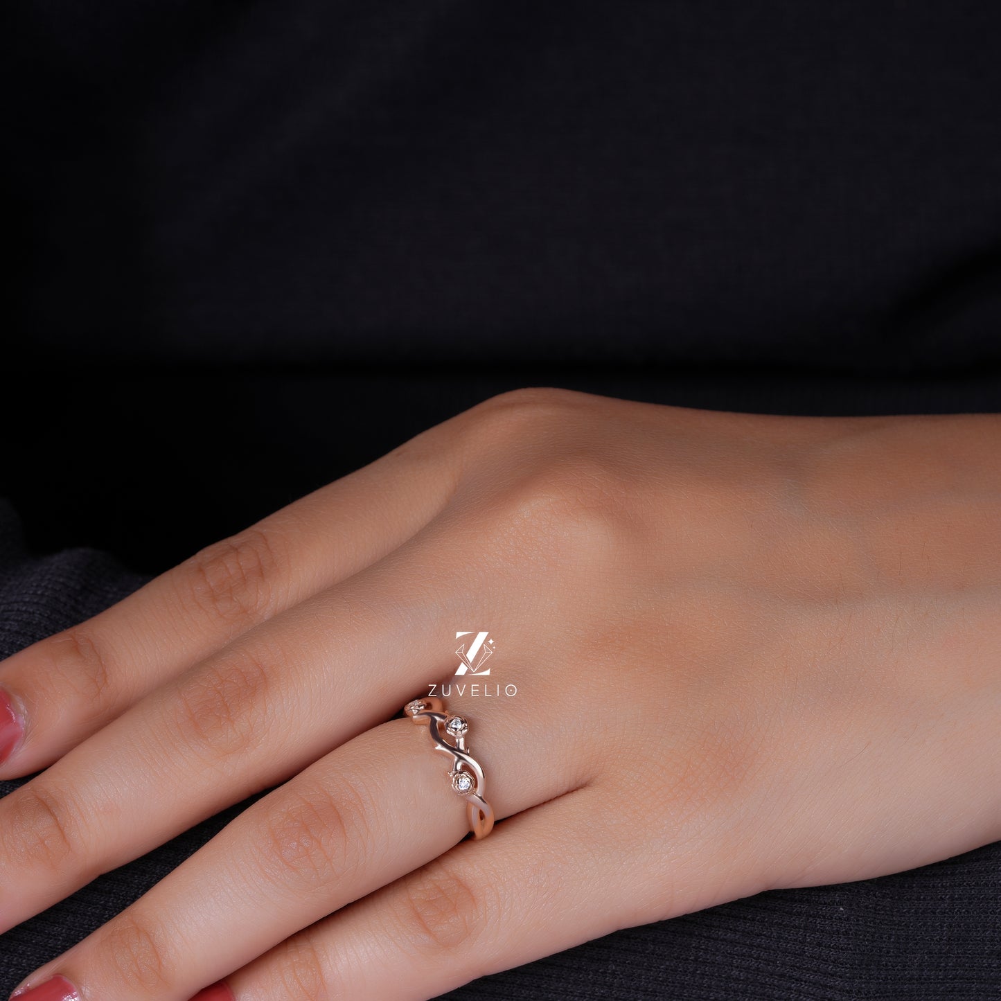 Nature Inspired Moissanite Band