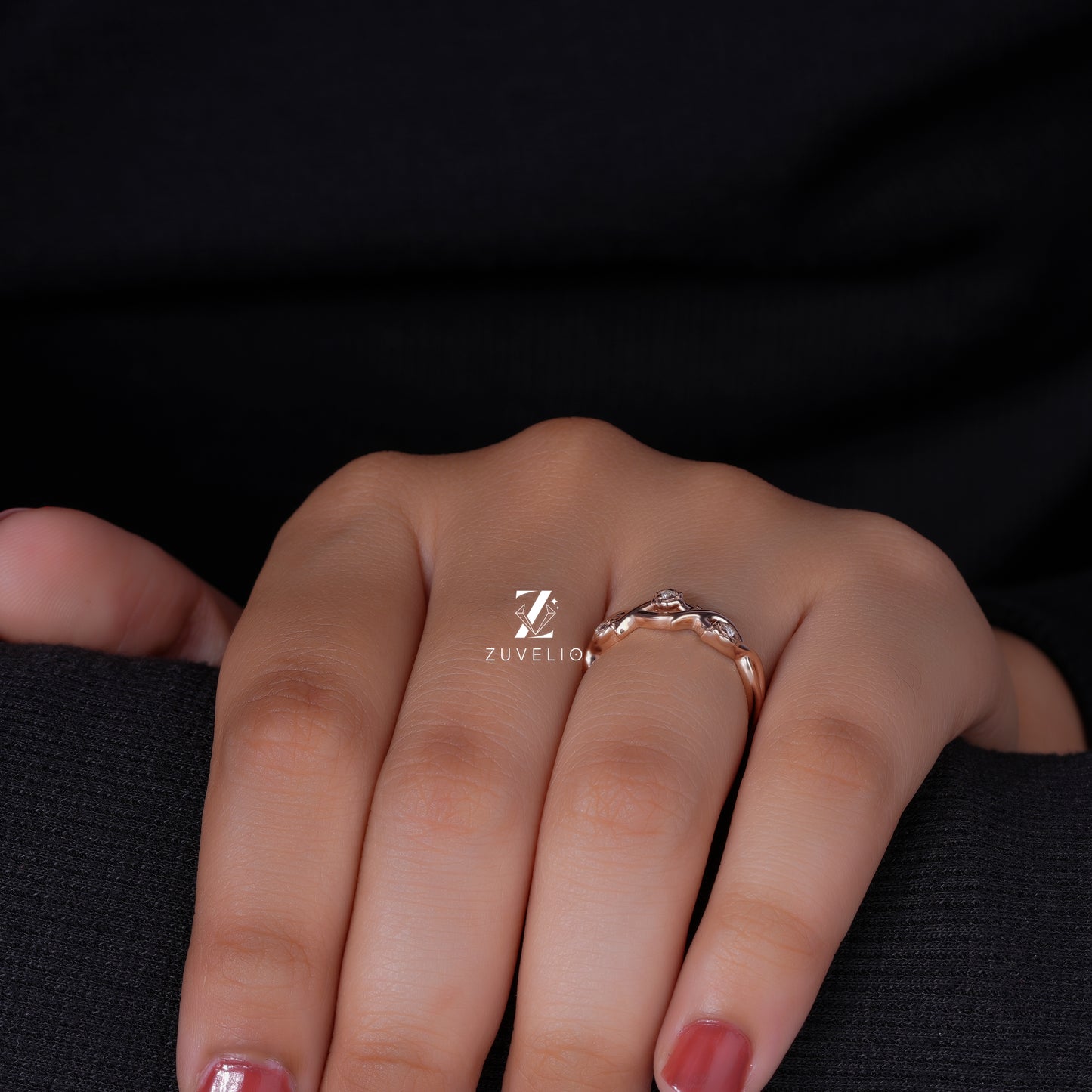 Nature Inspired Moissanite Band