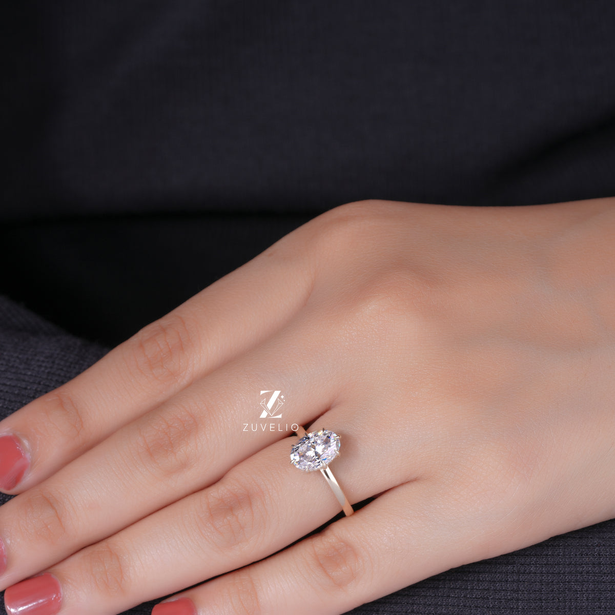 Oval Spiral Gallery Ring