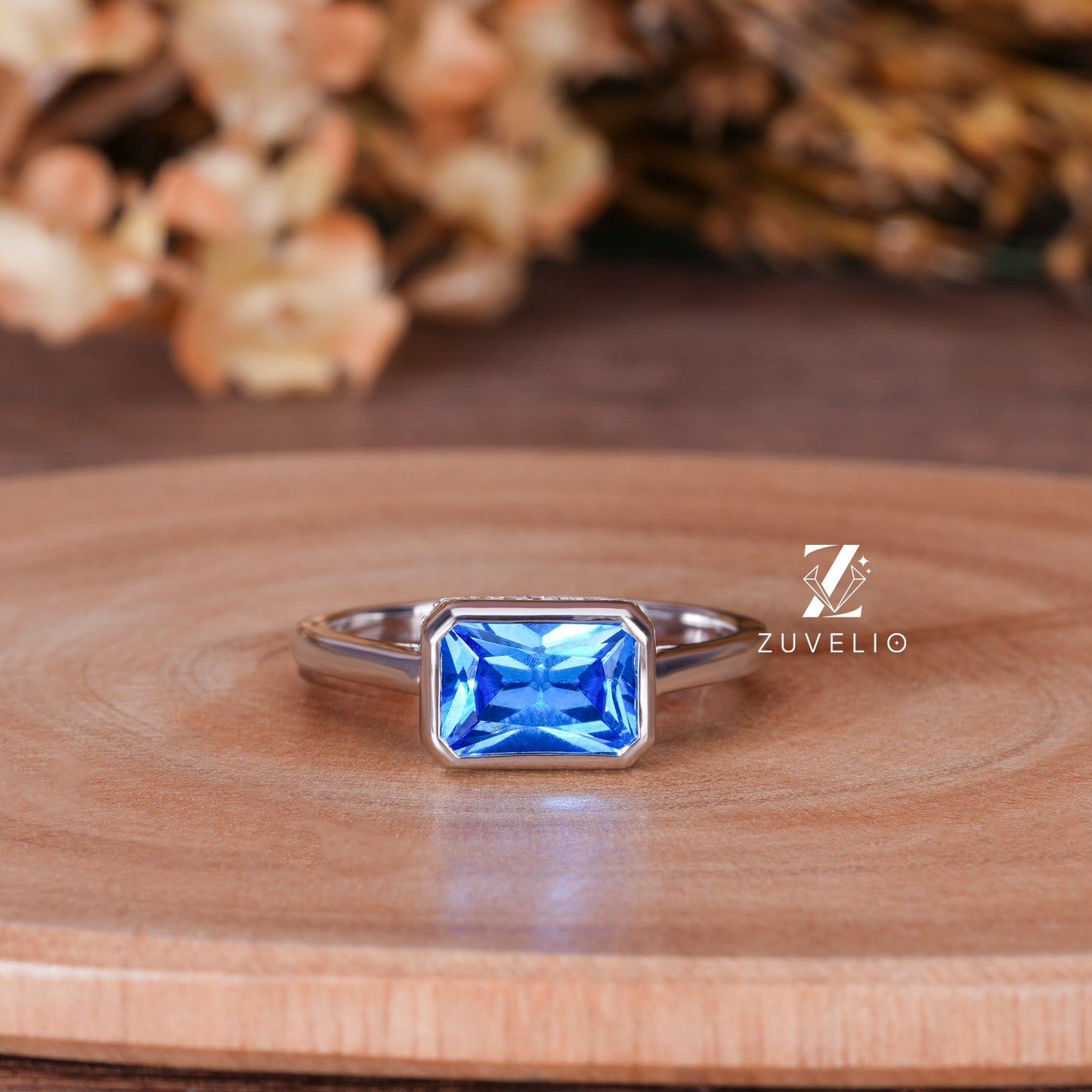 Blue Sapphire Solitaire Ring