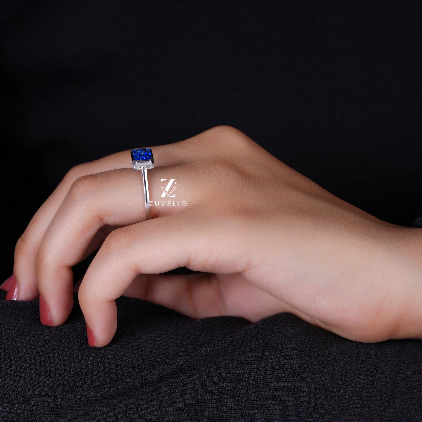 Blue Sapphire Solitaire Ring