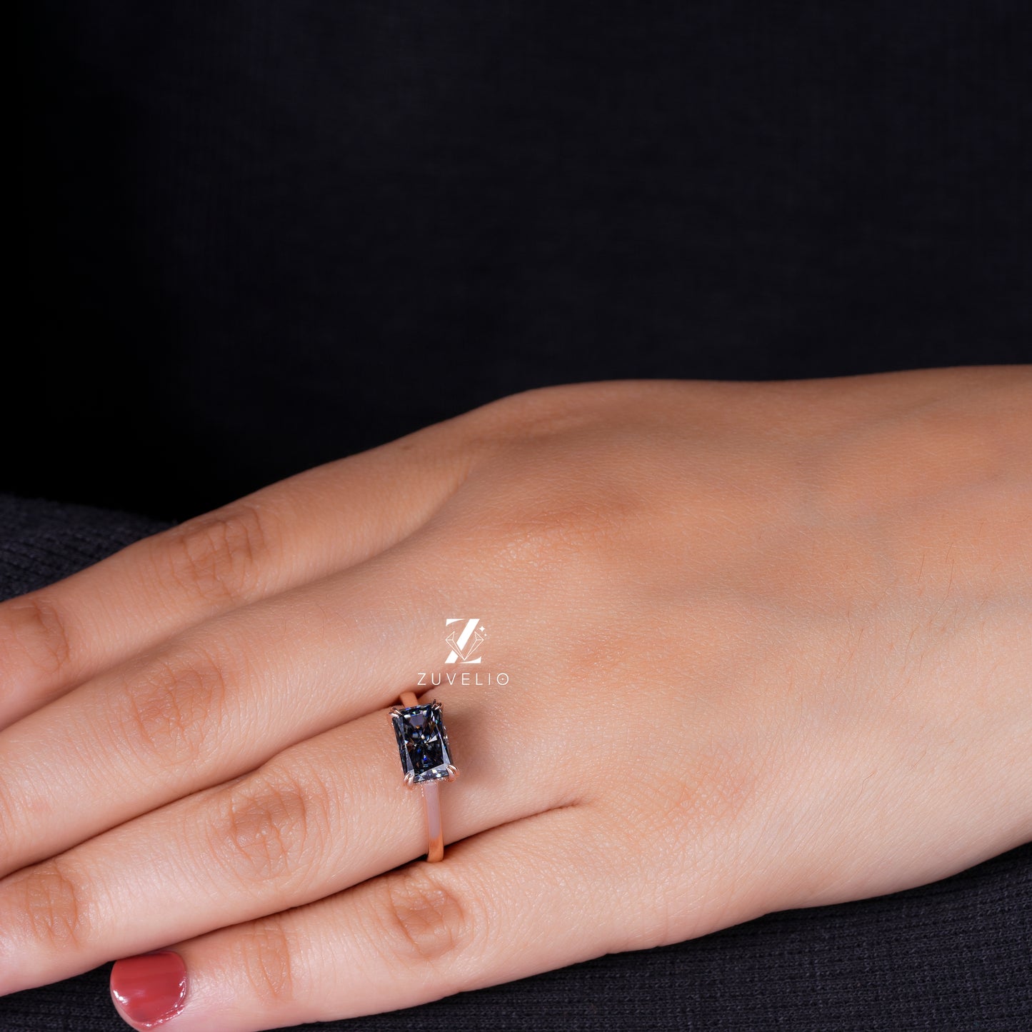 Radiant Hidden Halo Ring