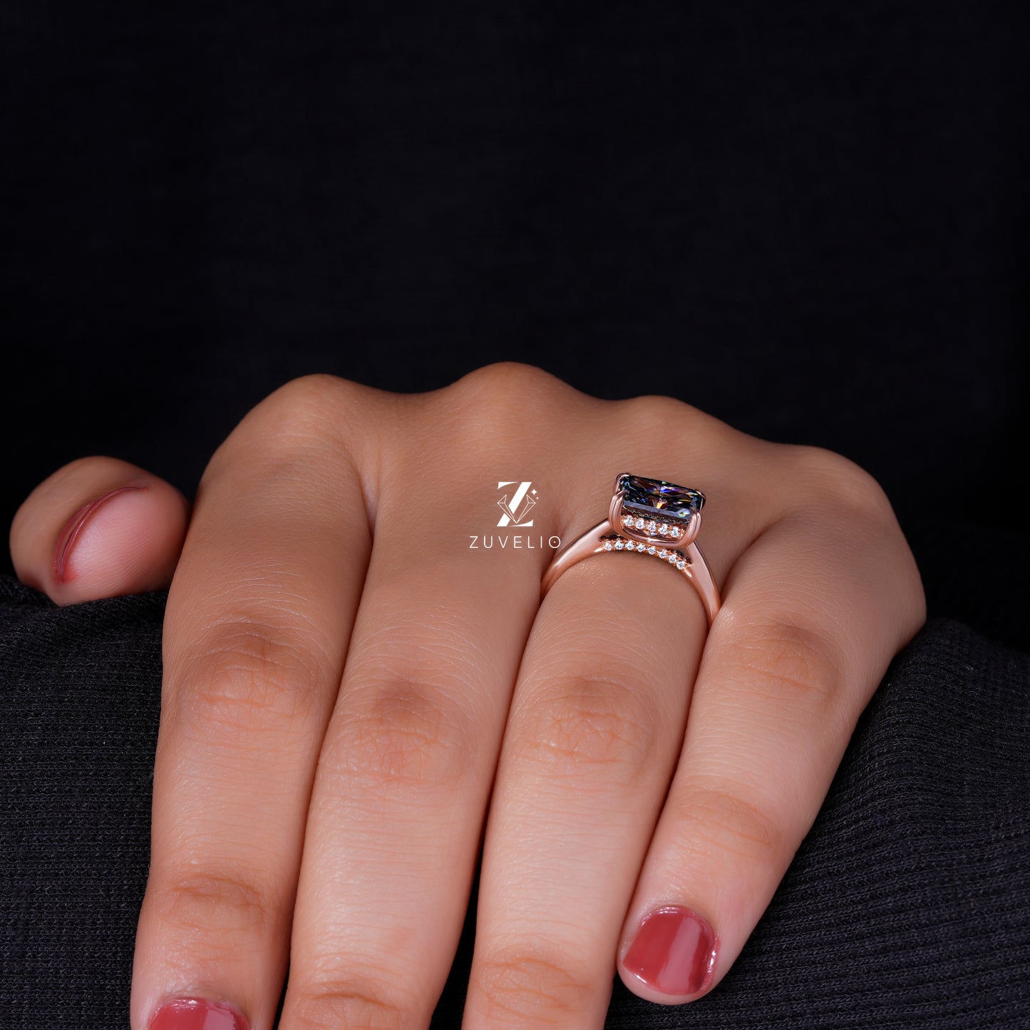 Radiant Hidden Halo Ring
