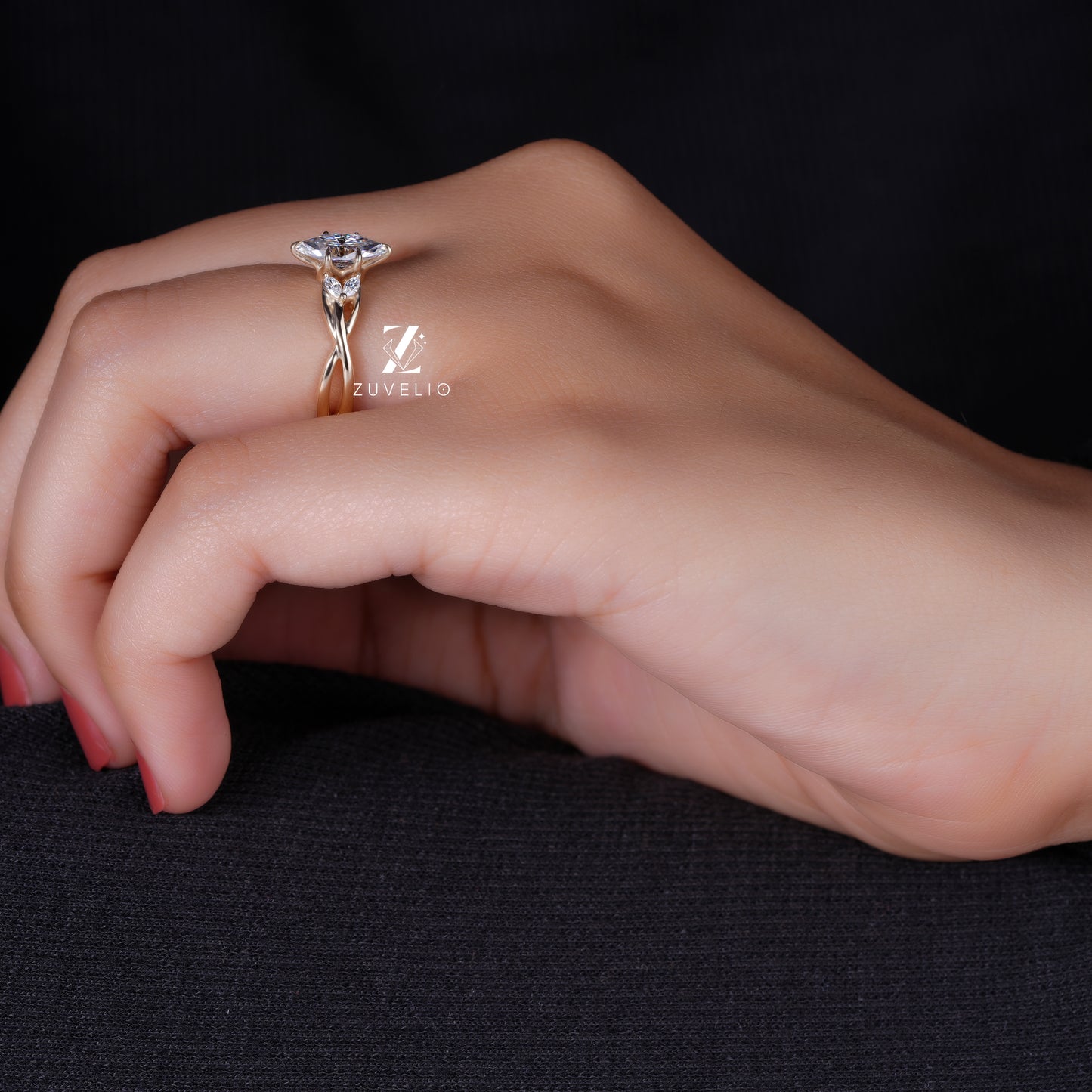 Marquise Criss Cross Ring
