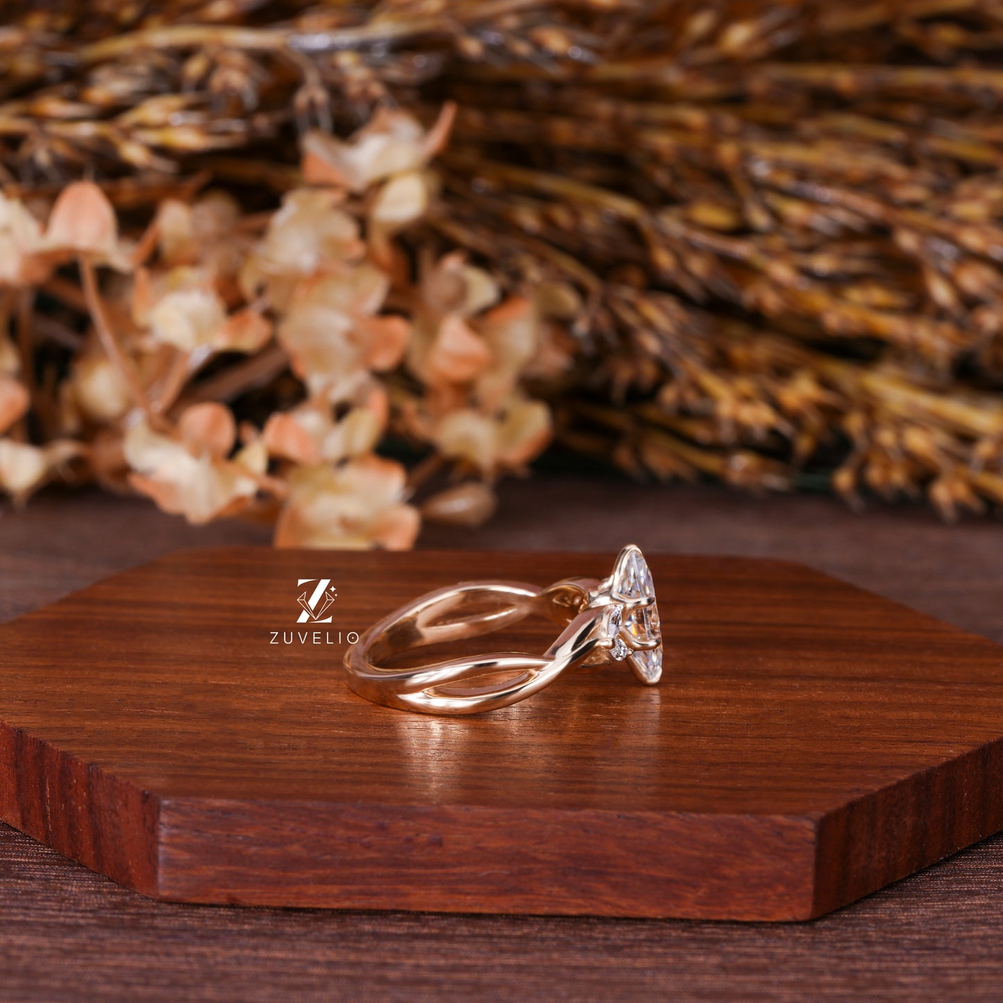 Marquise Criss Cross Ring