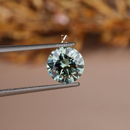 3.32 Ct Vivid Blue Green Lab Diamond - Zuvelio.com