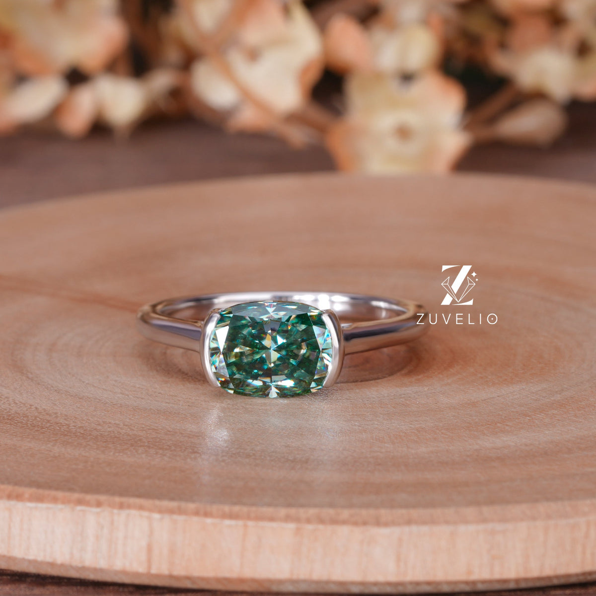East West Cushion Ring