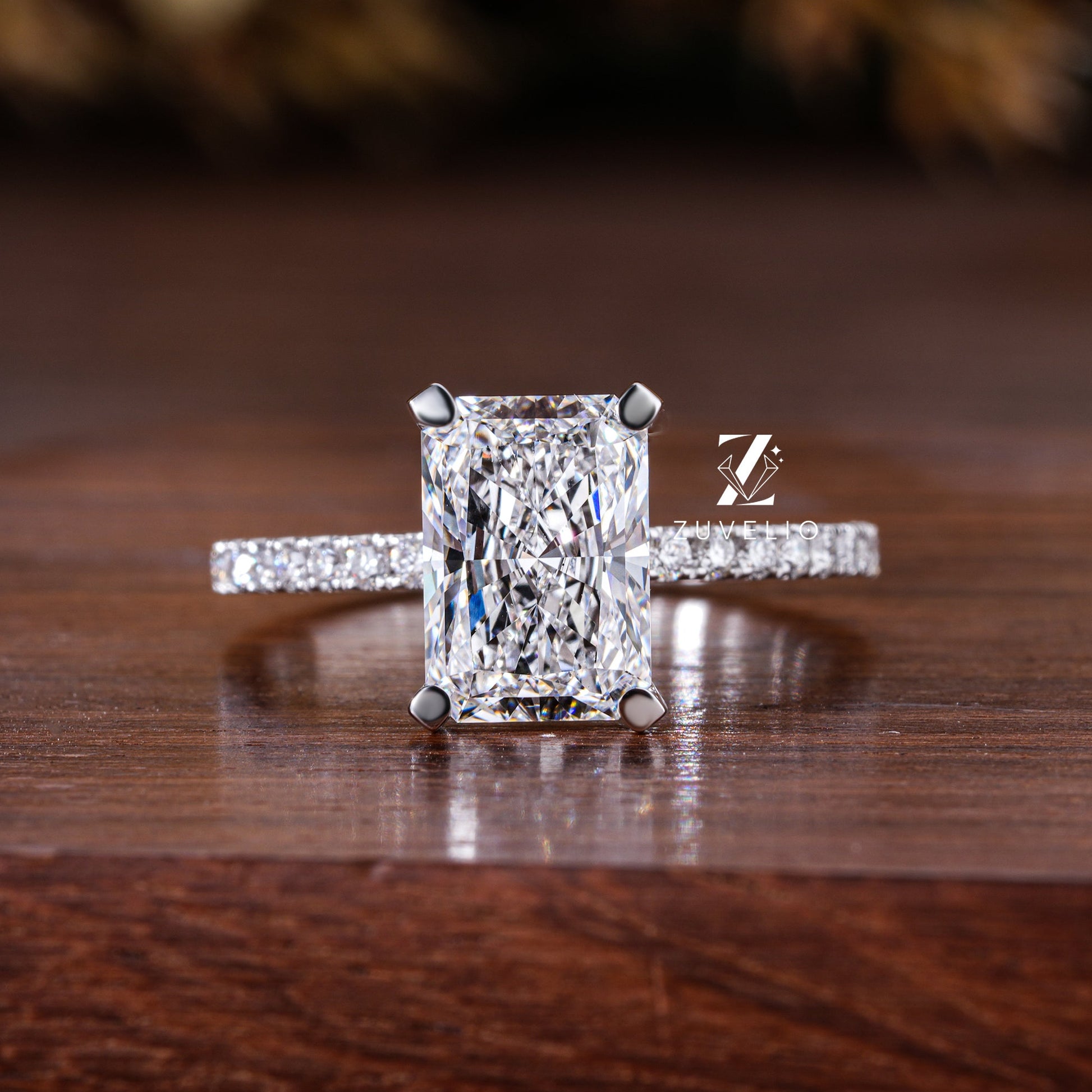 White Gold Radiant Ring