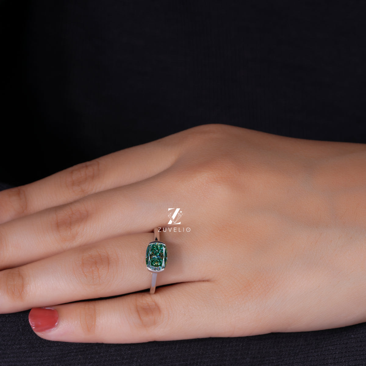 East West Cushion Ring