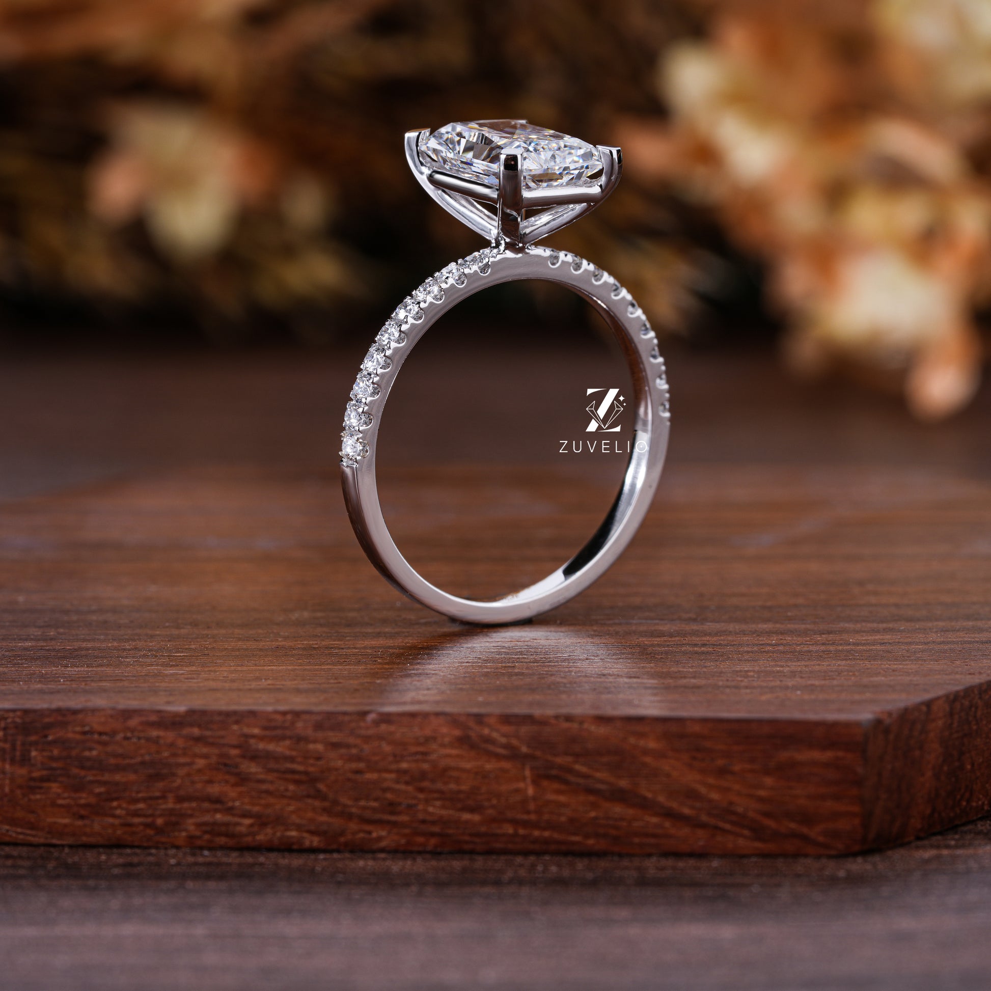White Gold Radiant Ring