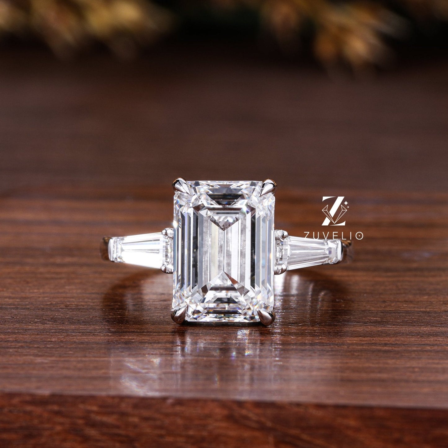 Emerald Cut Lab Diamond Ring - Zuvelio.com