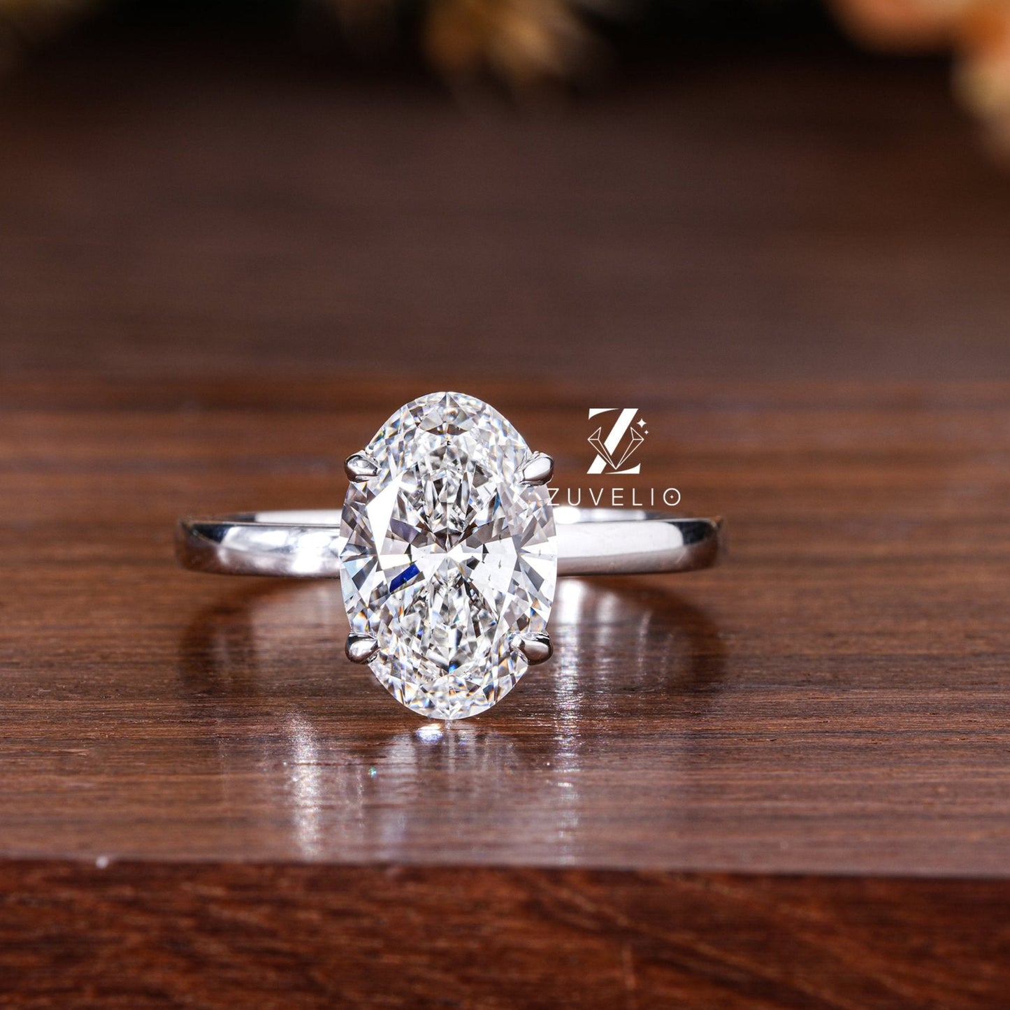 Oval Lab Diamond Ring - Zuvelio.com