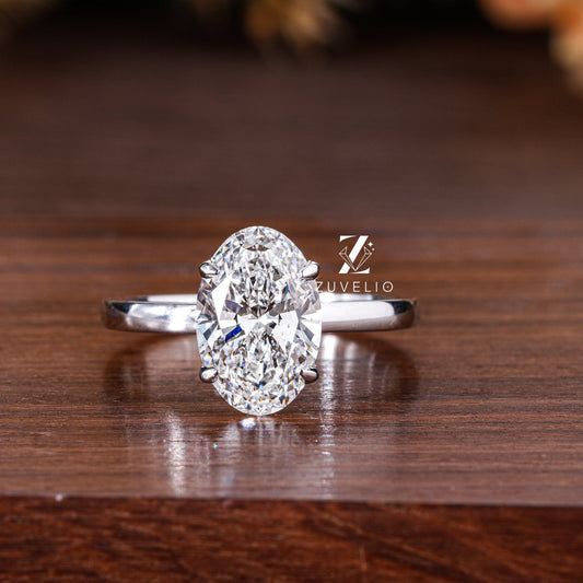 Oval Lab Diamond Ring - Zuvelio.com