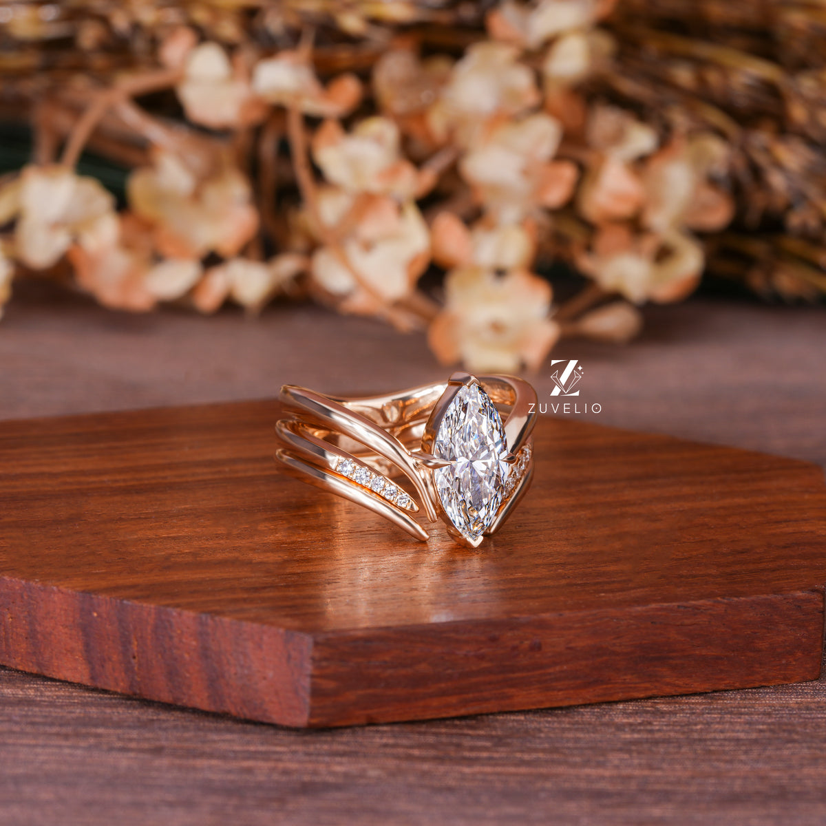 Marquise Diamond Bridal Set