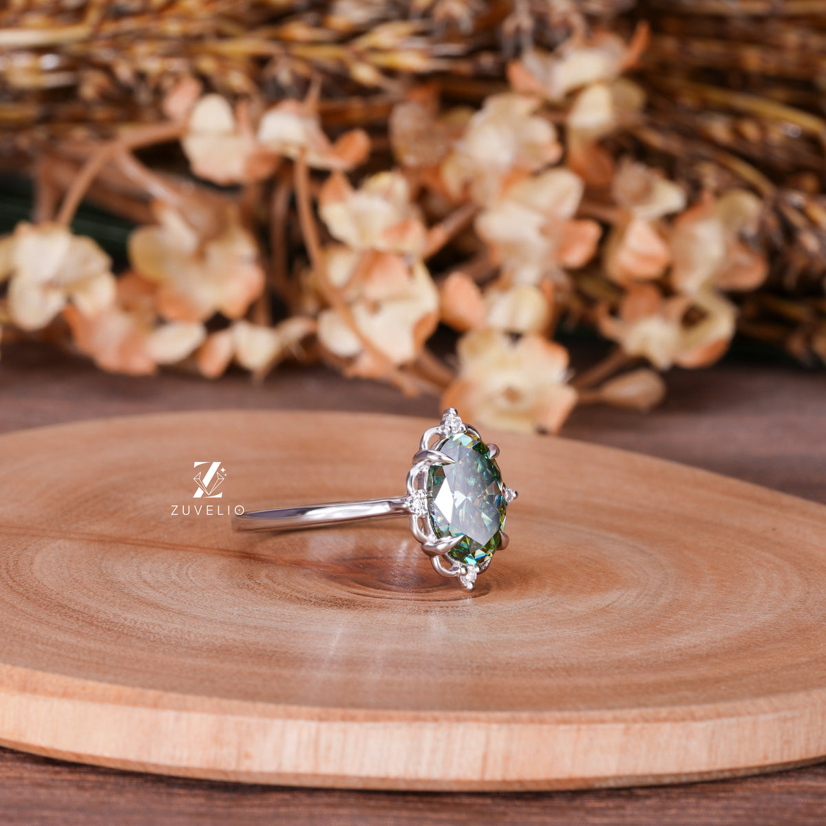 Vintage Oval Moissanite Ring