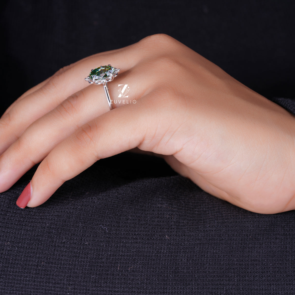 Vintage Oval Moissanite Ring