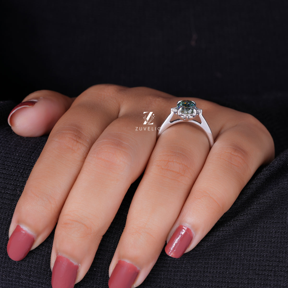 Vintage Oval Moissanite Ring