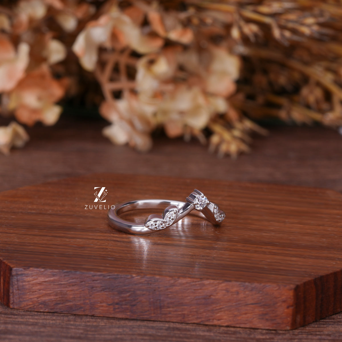 Nature Inspired Moissanite Band