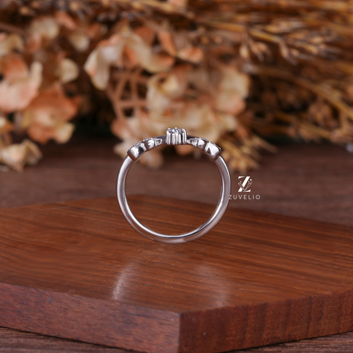 Nature Inspired Moissanite Band