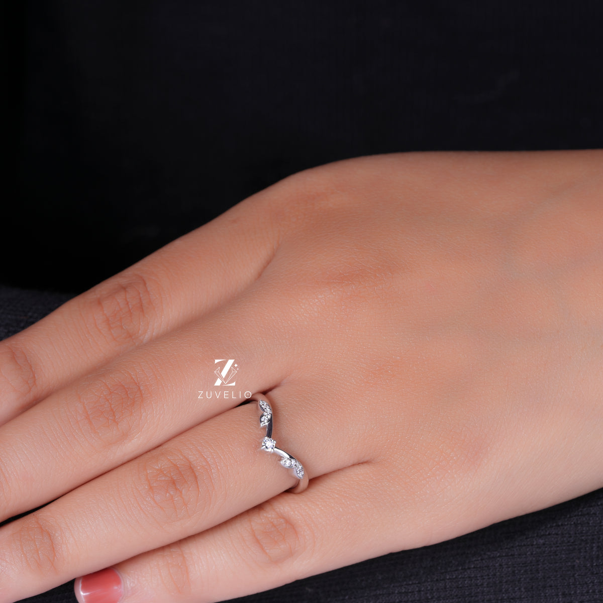 Nature Inspired Moissanite Band
