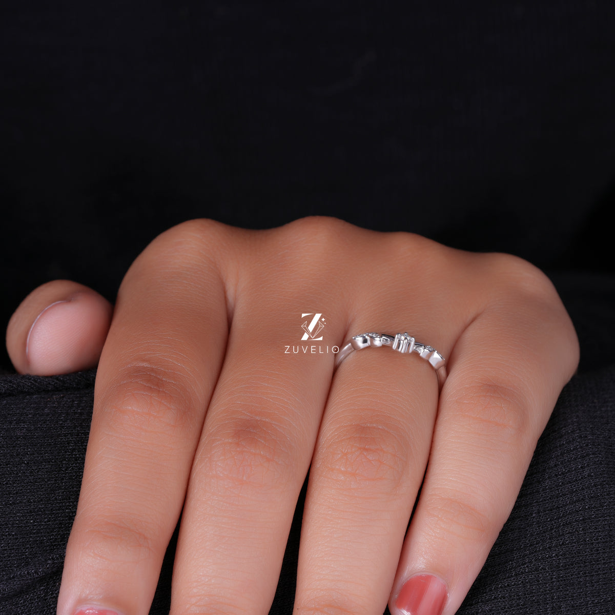 Nature Inspired Moissanite Band
