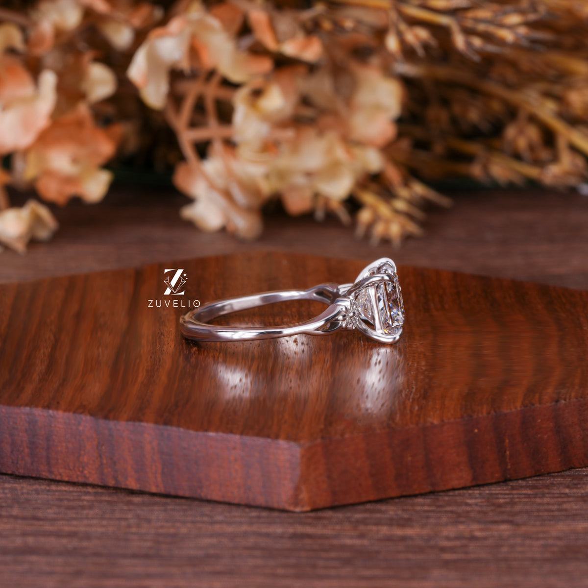 Princess Moissanite Solitaire Ring