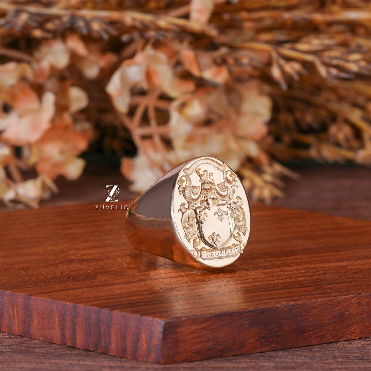 Men's Engraved Signet Ring