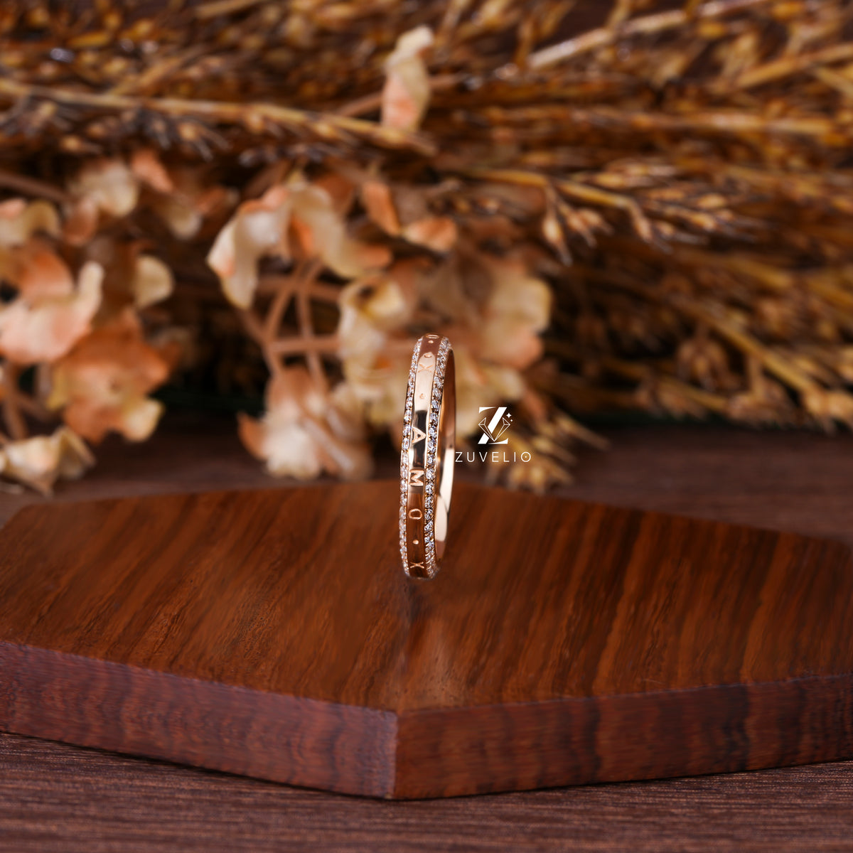 Personalized Diamond Wedding Band